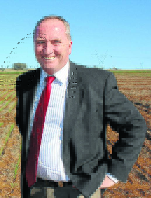 Minister for Agriculture and Water Resources Barnaby Joyce.