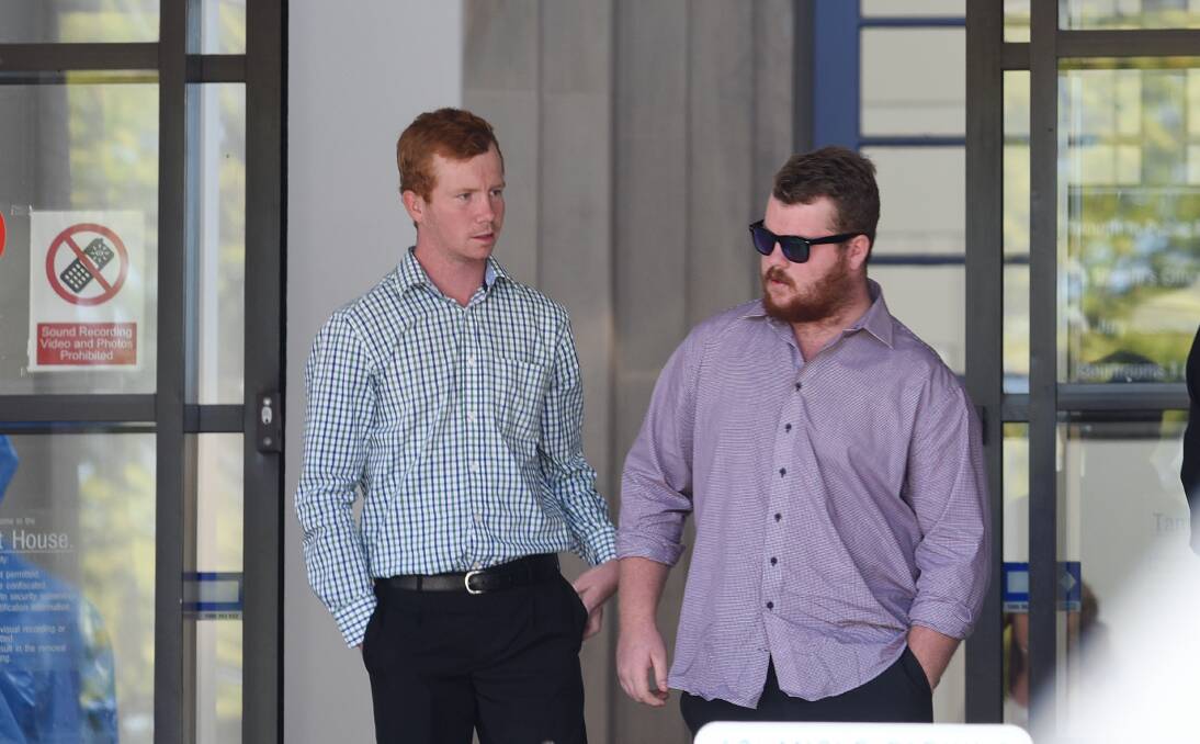 Guilty plea: Jesse Thomas Radcliffe, pictured right, leaves Tamworth court this week after admitting to dangerous driving occasioning death. Photo: Gareth Gardner 240516GGA28
