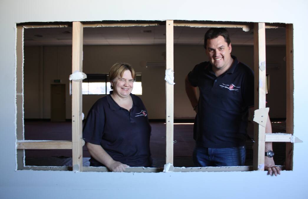 Work has begun on the Tempest Street building which will be the new home for Gunnedah Salvation Army. Pictured are Captains Gaye and Richard Day who are excited about the possibilities of the new space.
