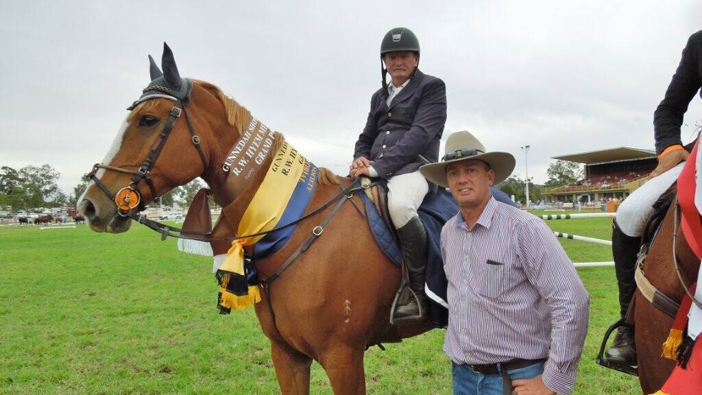 Ron Easey after winning a number of events at last weekend’s showjumping in Gunnedah.