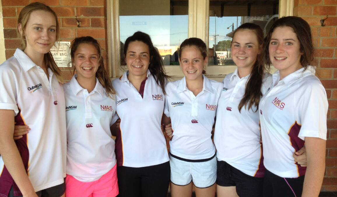 Gunnedah’s NIAS netball representatives set to tour New Zealand later this year. Pictured left: Carla Douglas, Isabelle Shortis, Grace Jaeger, Chloe Perkins, Bella Gallagher and Eliza Perkins.