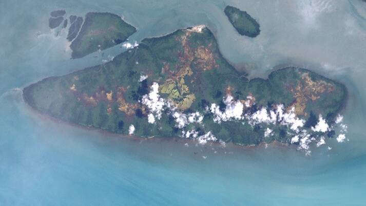 Boigu Island from the air.