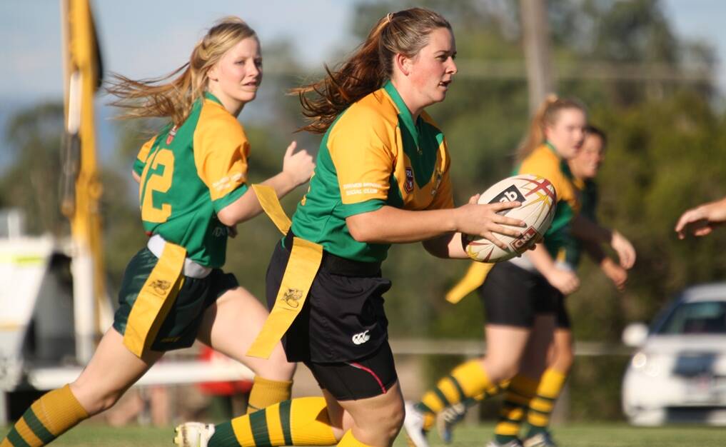 Boggabri league tag girls in action last season. The girls encountered a tough carnival draw at last weekend's knockou. Boggabri's men's side beat Walcha in the minor final.