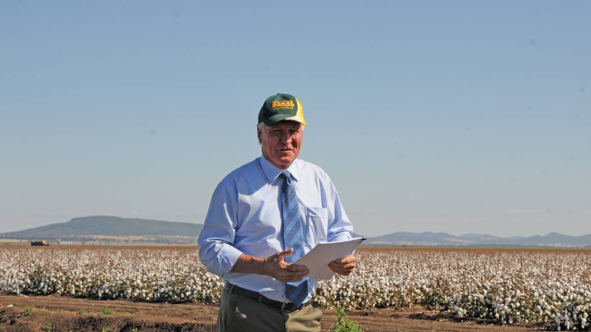 Tony Windsor, pictured on a Breeza cotton farm last year.