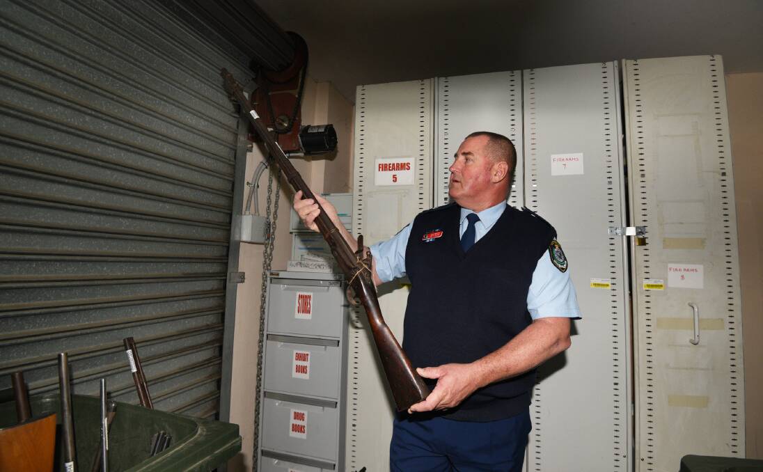 TURNED IN: Oxley Local Area Command acting Superintendent Chief Inspector Jeff Budd said many locals were taking advantage of the gun amnesty. Photo: Gareth Gardner