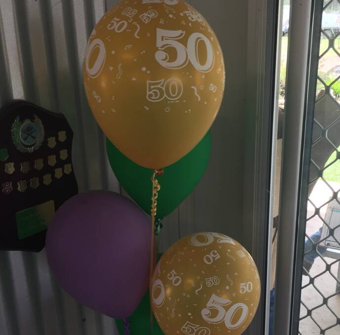 CAUSE FOR CELEBRATION: Balloons were used at Gunnedah Sporting Clays on the weekend to commemorate the 50th anniversary of the Gum Tree Shoot.