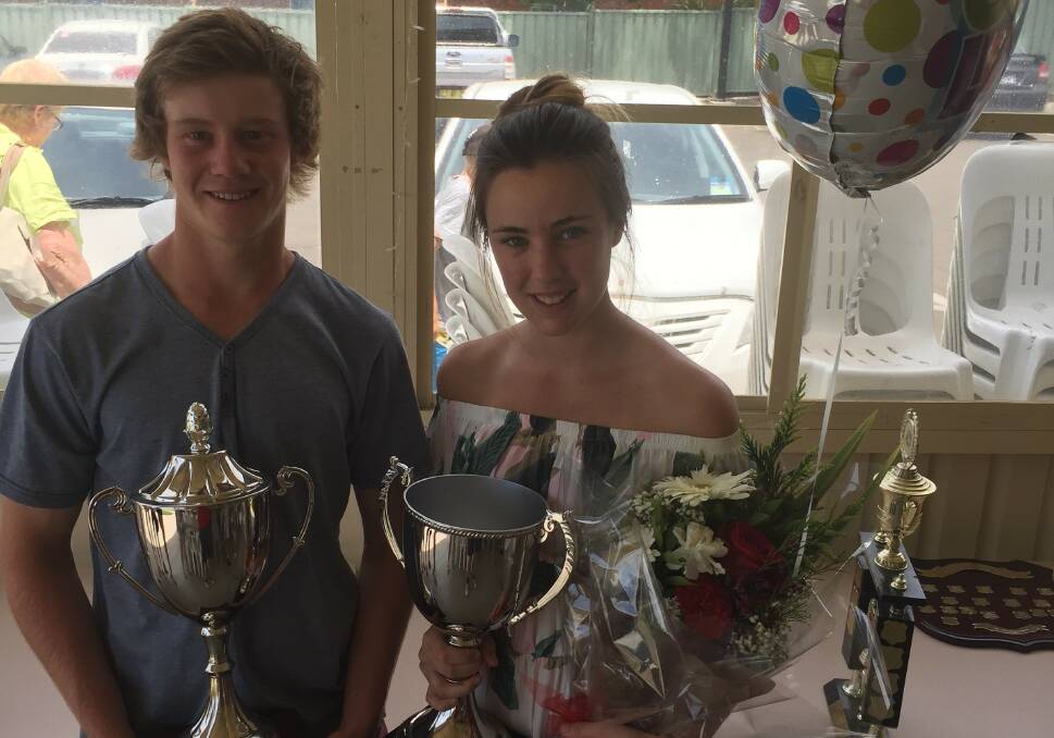 SINGLES WINNERS: Andrew Osmond and Gabby O'Gorman, who was also the NVI player of the year and a winner in women's and mixed doubles.