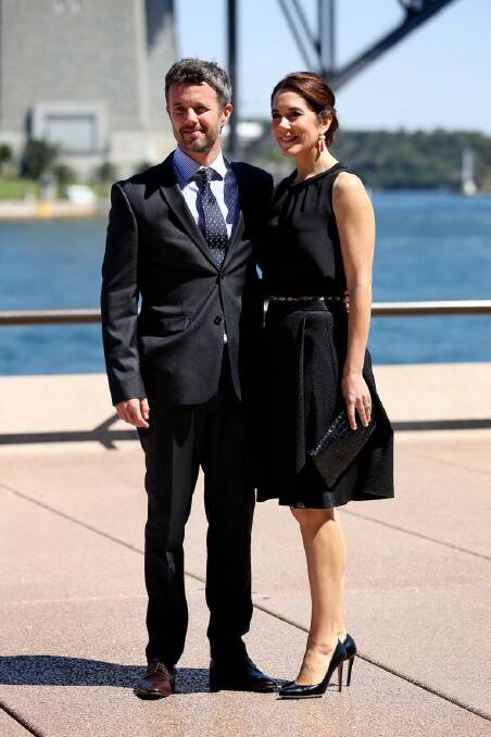 Denmark's Crown Prince Frederik and Crown Princess arrive at the Sydney Opera House for an architecture and design symposium in Sydney. Photo: Jane Dempster