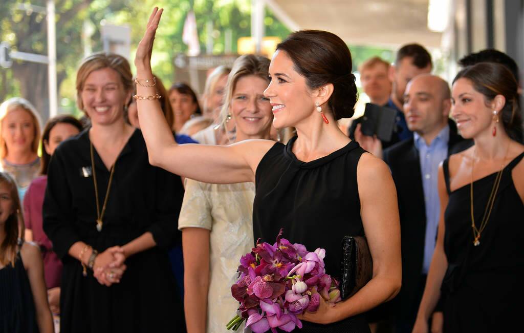 Princess Mary of Denmark attends the official opening of Ole Lynggaard Flagship Store in Sydney. Photo: Saeed Khan