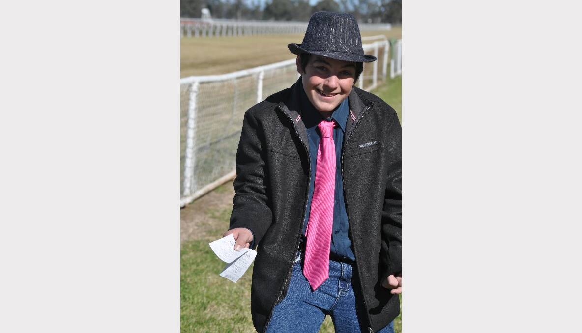 Max Pearce loves going to the races with his grandfather Ron McLean.