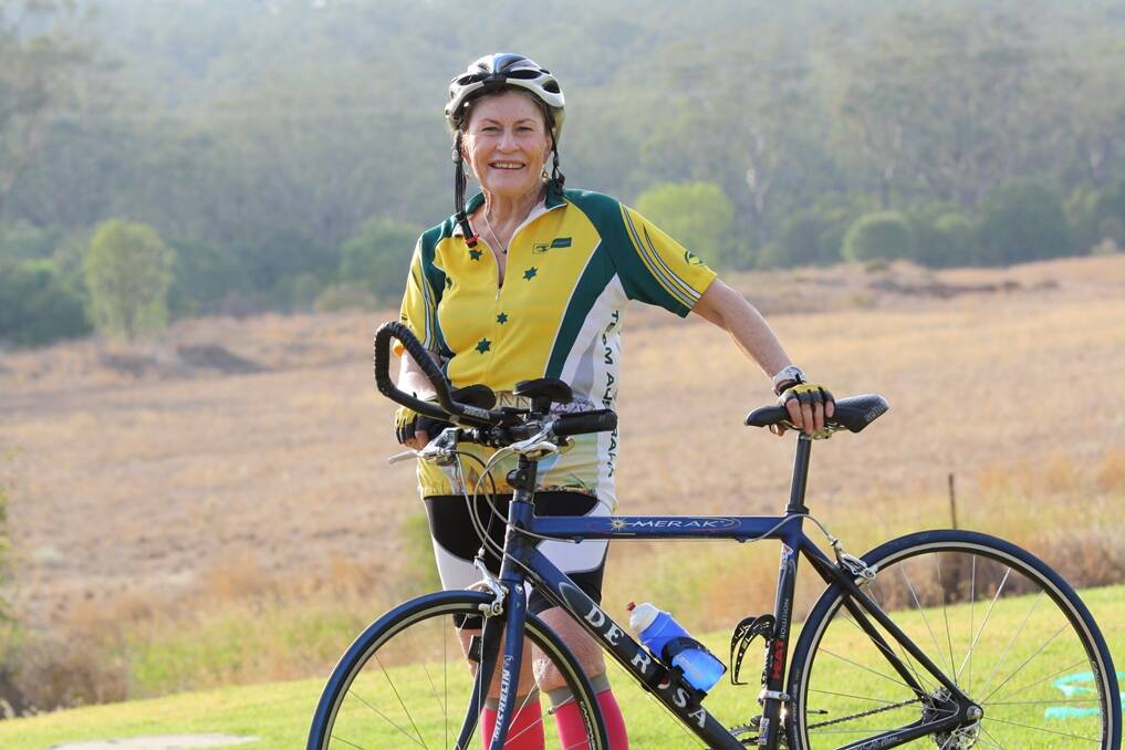 Still going strong. Veteran Gunnedah triathlete Ruth Pope,will tick off another Australia Day triathlon this weekend.