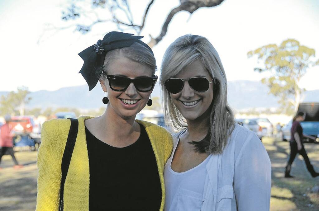 Trackside. Pictured, Kate Pollock, of Gunnedah and Amy Barrington, of Sydney.