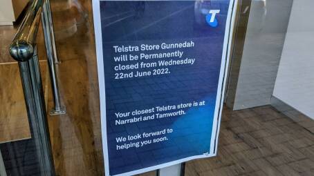 NO SERVICE: Gunnedah's Telstra shop closed permanently from Wednesday. Photo: Supplied