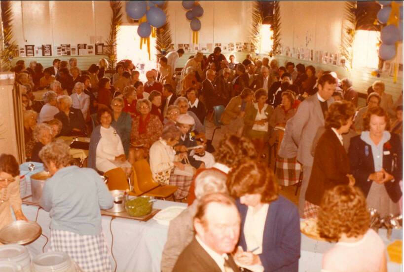 DECADES: Emerald Hill CWA members celebrate in the community hall in 1982. Photo: Supplied