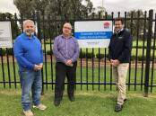 COMPLETE: Gunnedah Golf Club Secretary Peter Vernon, General Manager Paul Sills and Kevin Anderson. Photo: Supplied