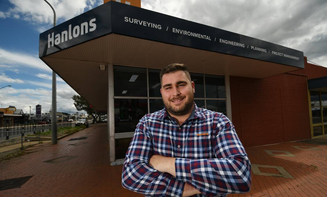 EMPLOYED: University of New England graduate Harry Mills secured a job at Hanlons Consulting Photo: Gareth Gardner 13102021GGB02