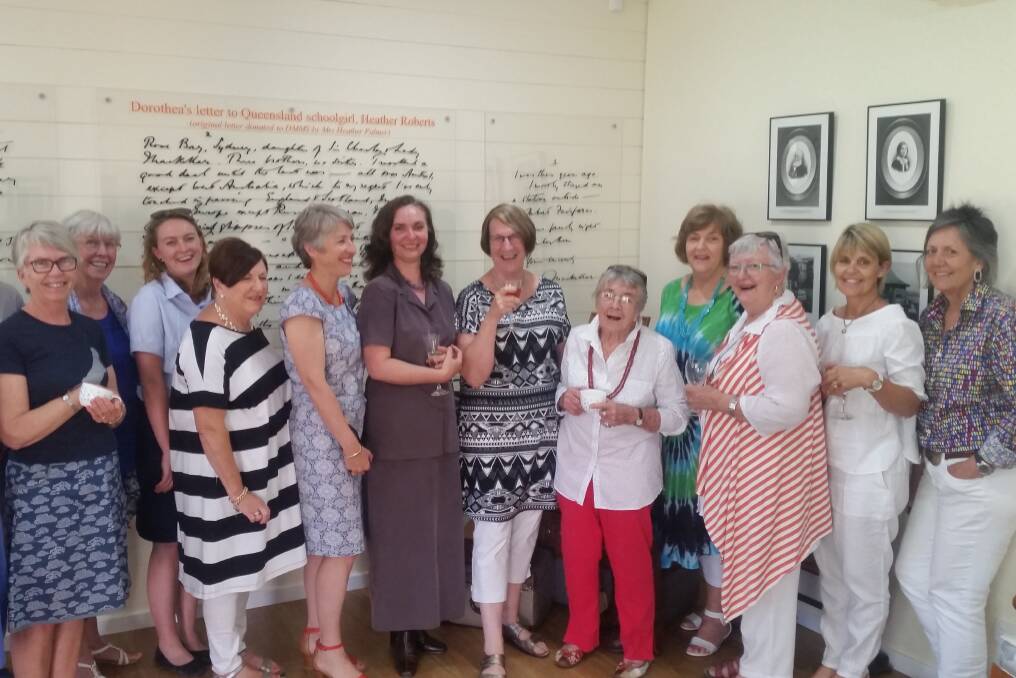 POETIC FAREWELL: Mila Stone, sixth from left, has been farewelled from her role as project officer at the Dorothea Mackellar Poetry Society, at a gathering on Friday. 