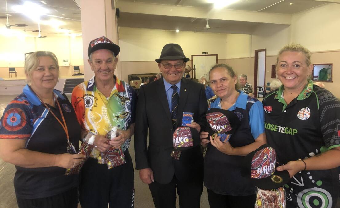 (Pictured L-R) members of the Elders Group, Kate Young, Peter Allan, Alison Sampson and Nicole Crombie with Mayor Doug Hawkins (centre).