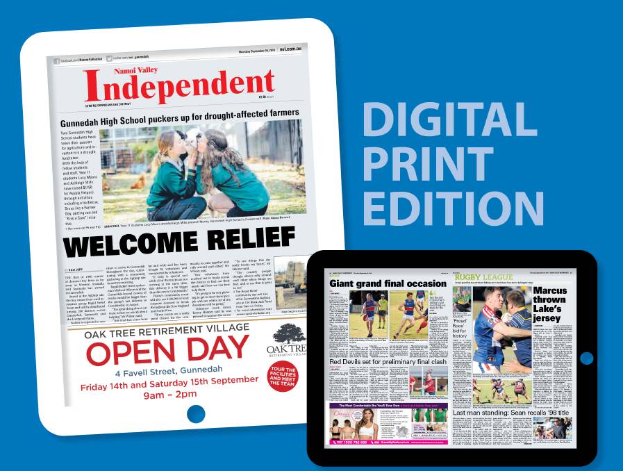 Coming: Readers will get access to a digital print edition of the paper when they subscribe for access at www.nvi.com.au
