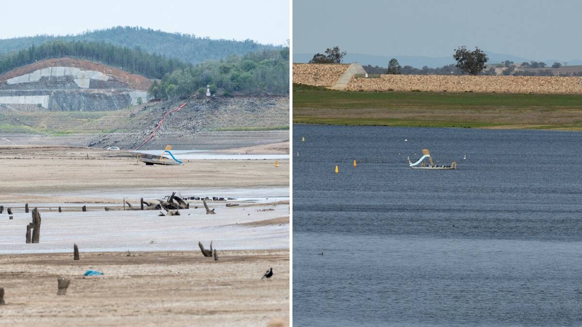 Lake Keepit then and now. By working together, the councils hope  to strengthen the region's overall water security.