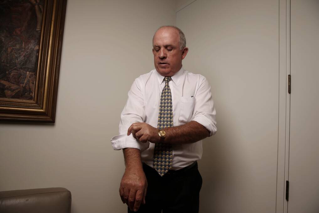 ROLLING UP HIS SLEEVES: Senator John Williams has a plan to abolish payroll tax. Photo: Andrew Meares
