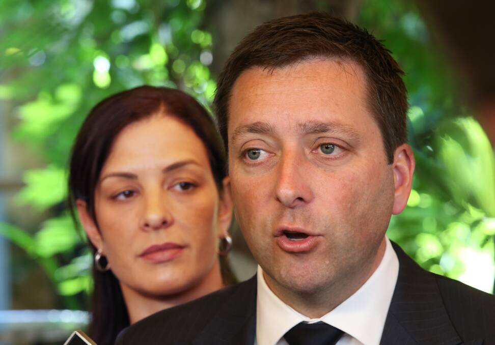 Matthew Guy wants a government he leads to bank with Bendigo & Adelaide Bank. Picture: AAP Image/ David Crosling