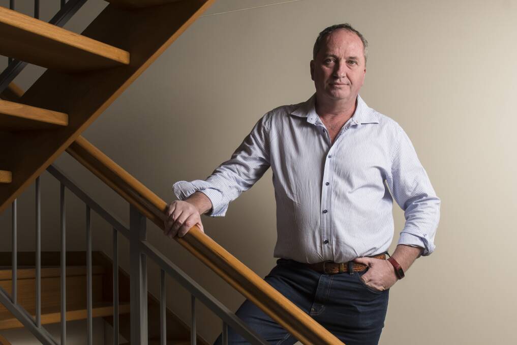 Under pressure: Deputy Prime Minister and New England MP Barnaby Joyce in Armidale on Wednesday. Photo: Peter Hardin