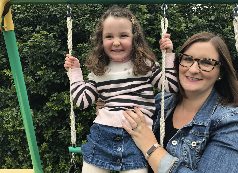 Tough time: Minister for Aboriginal Affairs, Early Childhood Education and Assistant Minister for Education Sarah Mitchell MLC with her daughter, Annabelle.