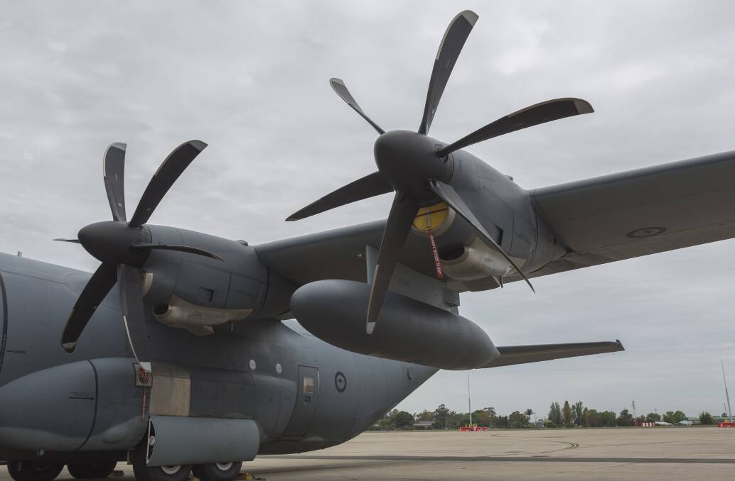 Flying missions: The C-130J Hercules aircraft. Photo: Department of Defence