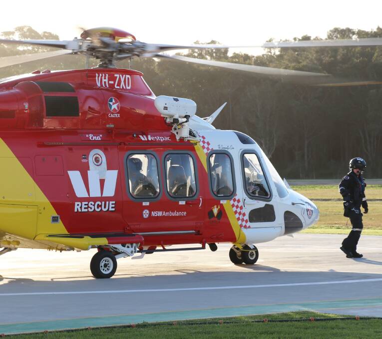 On a mission: The Westpac Rescue Helicopter service was kept busy over the weekend. Photo: WRHS