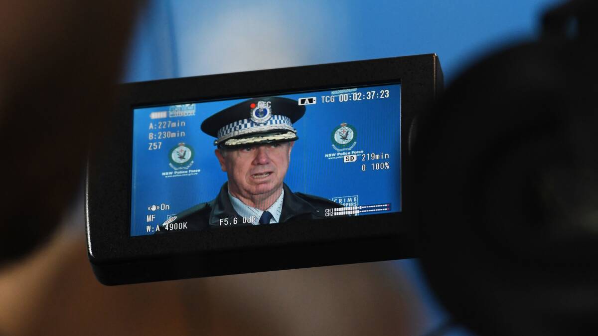 Combating gun crime: Assistant NSW Police Commissioner Geoff McKechnie launches Operation Armour in Tamworth on Tuesday. Photo: Gareth Gardner