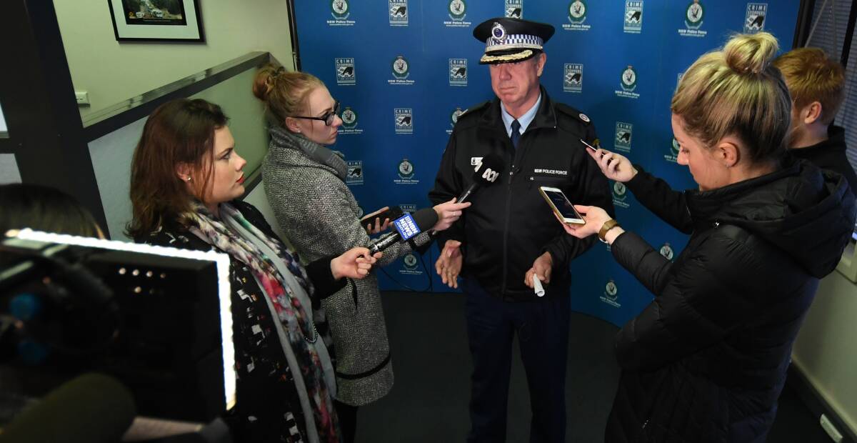 Combating gun crime: Assistant NSW Police Commissioner Geoff McKechnie launches Operation Armour in Tamworth on Tuesday. Photo: Gareth Gardner 040619GGA0106