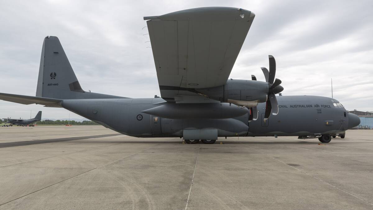 Flying missions: The C-130J Hercules aircraft. Photo: Department of Defence