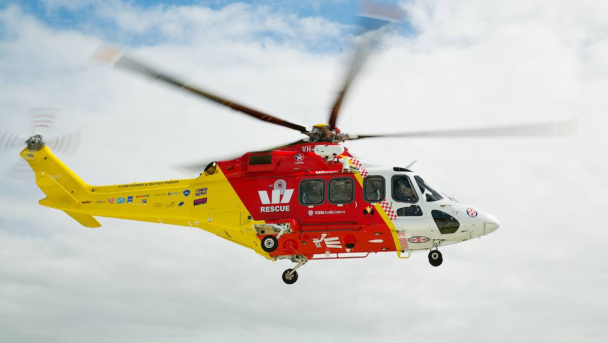 LUCKY ESCAPE: A 21-year-old man remains in a stable condition after being transported by the Westpac Rescue Helicopter following a motorcycle accident on Saturday. Photo: File Photo