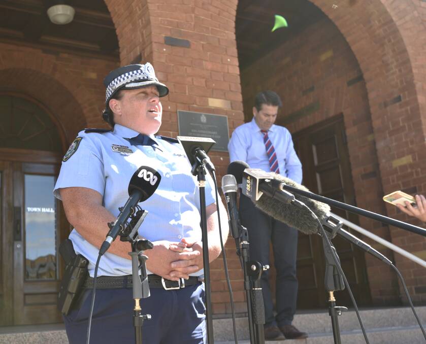 Stern warning: Oxley Superintendent Kylie Endemi, pictured on Tuesday in Tamworth, says police will be out in force across the Easter break enforcing social distancing and public health orders. Photo: Billy Jupp 