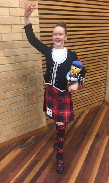 Mackenzie embraces her passion for highland dancing