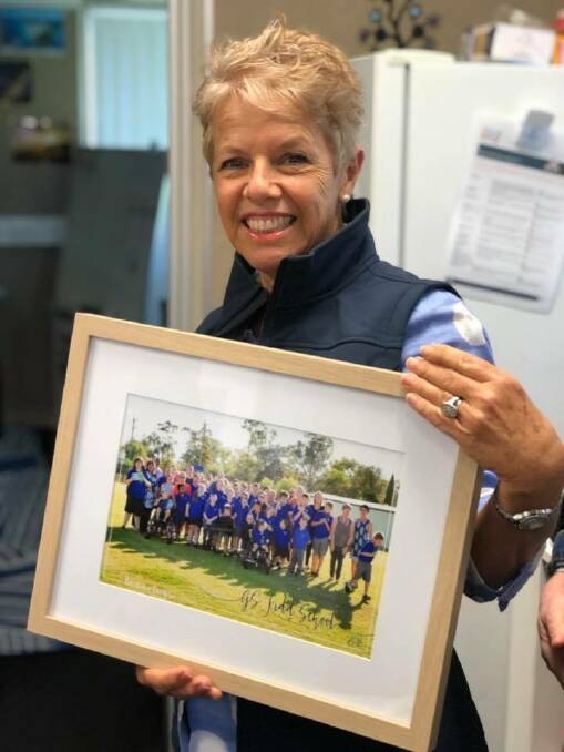 A parting gift for Marg Amos. Photo: supplied