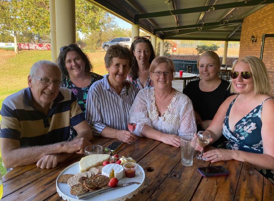 Marie with former NVI staff at her recent birthday party.