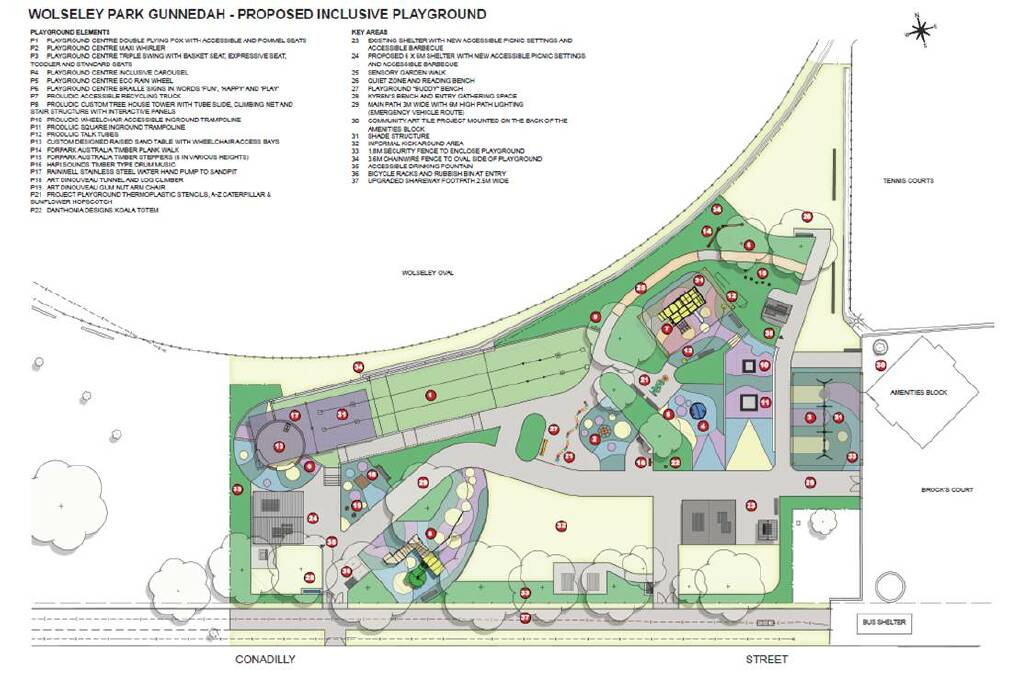 The design for the new playground.