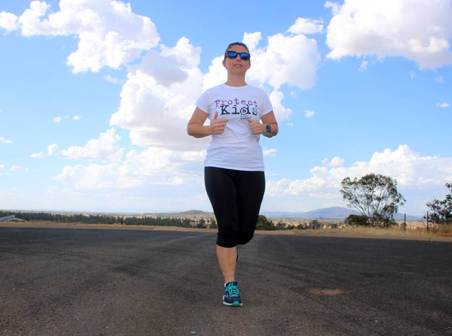 Gunnedah's Steph Hopkinson is training hard for the 777 Marathon in July and will hold a fundraiser at Pensioners Hill next month. Photo: Vanessa Hhnke