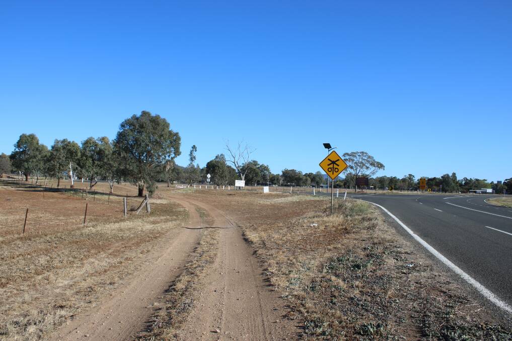 Drivers have been using this track to enter the village instead of turning off at the Kamilaroi Highway.