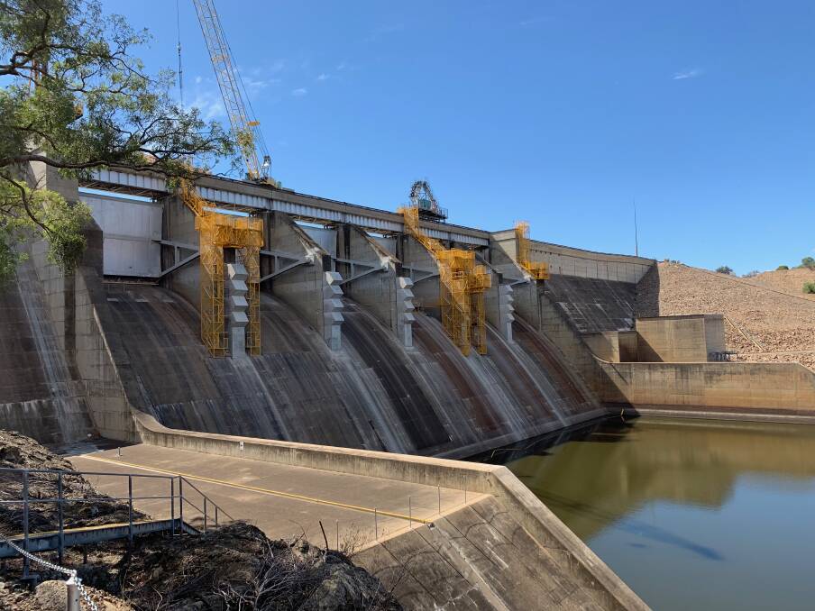 Additional strengthening works will delay the Keepit Dam wall project. Photo: Water NSW