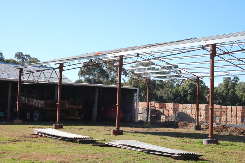 A new display shed is being erected at Gunnedah Rural Museum.
