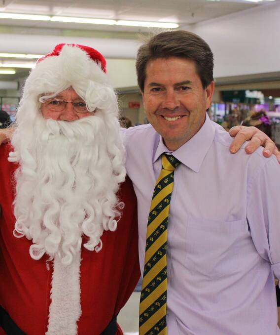 Tamworth MP Kevin Anderson with Santa. Photo: supplied