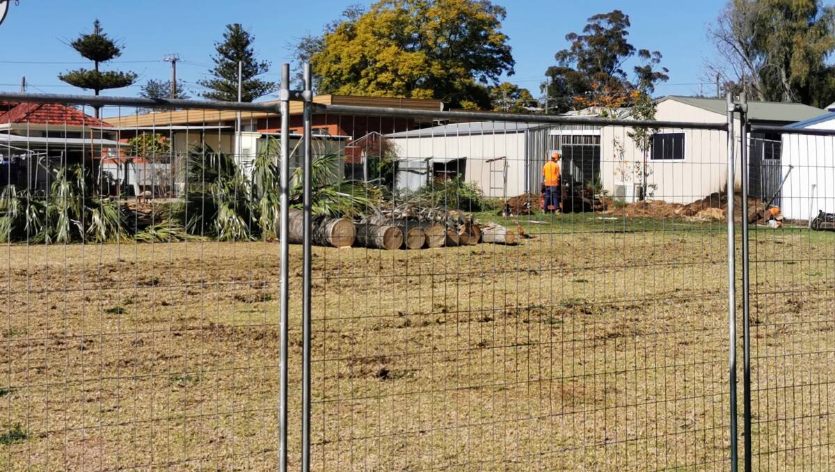 A second of the middle school grounds have been fenced on so work can start on the new senior school. Photo: Alex Wharton