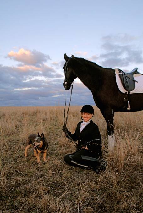 Ex-Quirindi woman Melissa Lowe with her horse Aria, the inspiration behind Fortissimo Freestyles. Photo: Sally Alden