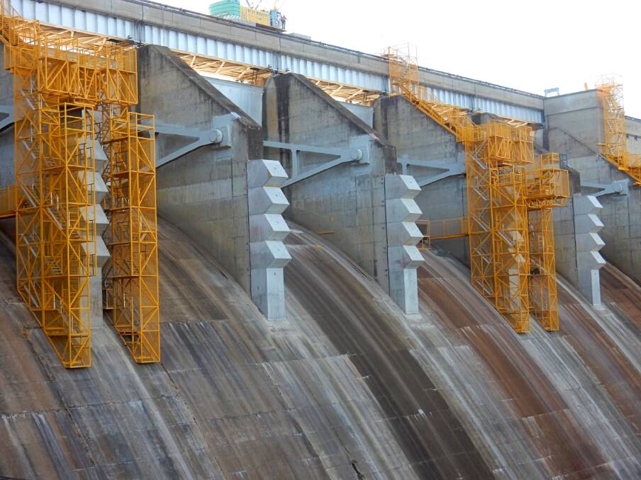 Pier bearing pads in the spillway. Photo: supplied