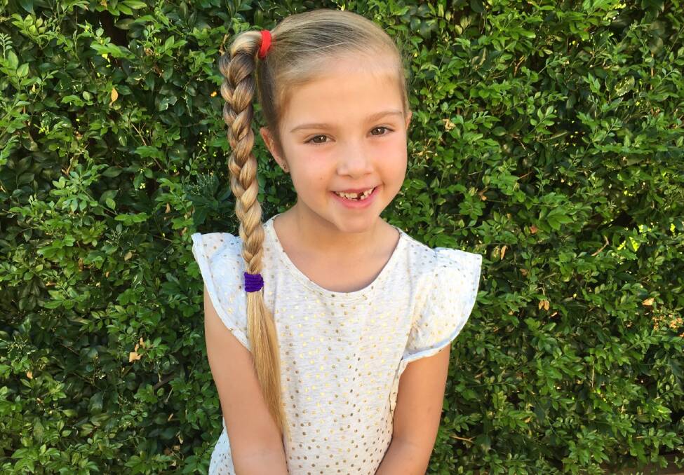 Six-year-old Marnee Walters is looking forward to helping others by donating her hair.