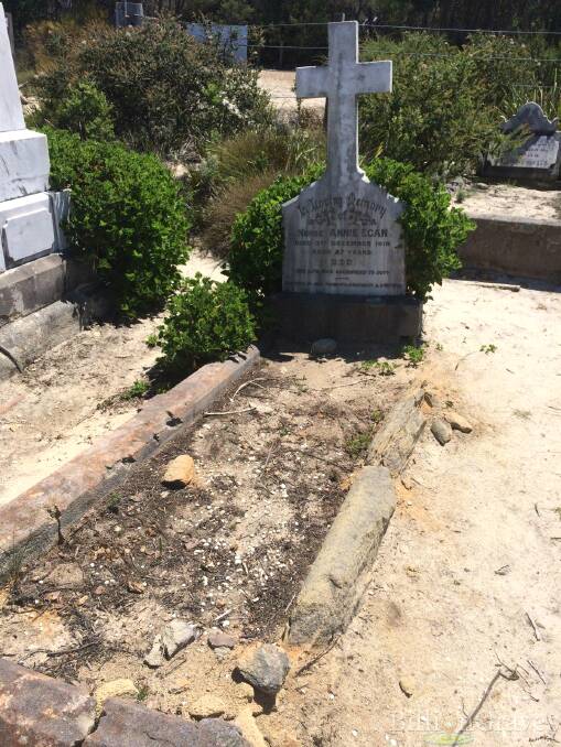 Annie Egan's grave.