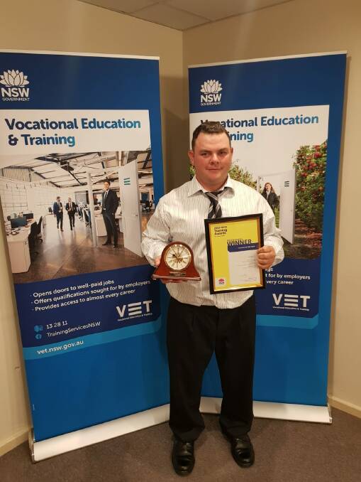 Gunnedah man Justin Law is the Trainee of the Year for the New England region. Photo: Supplied